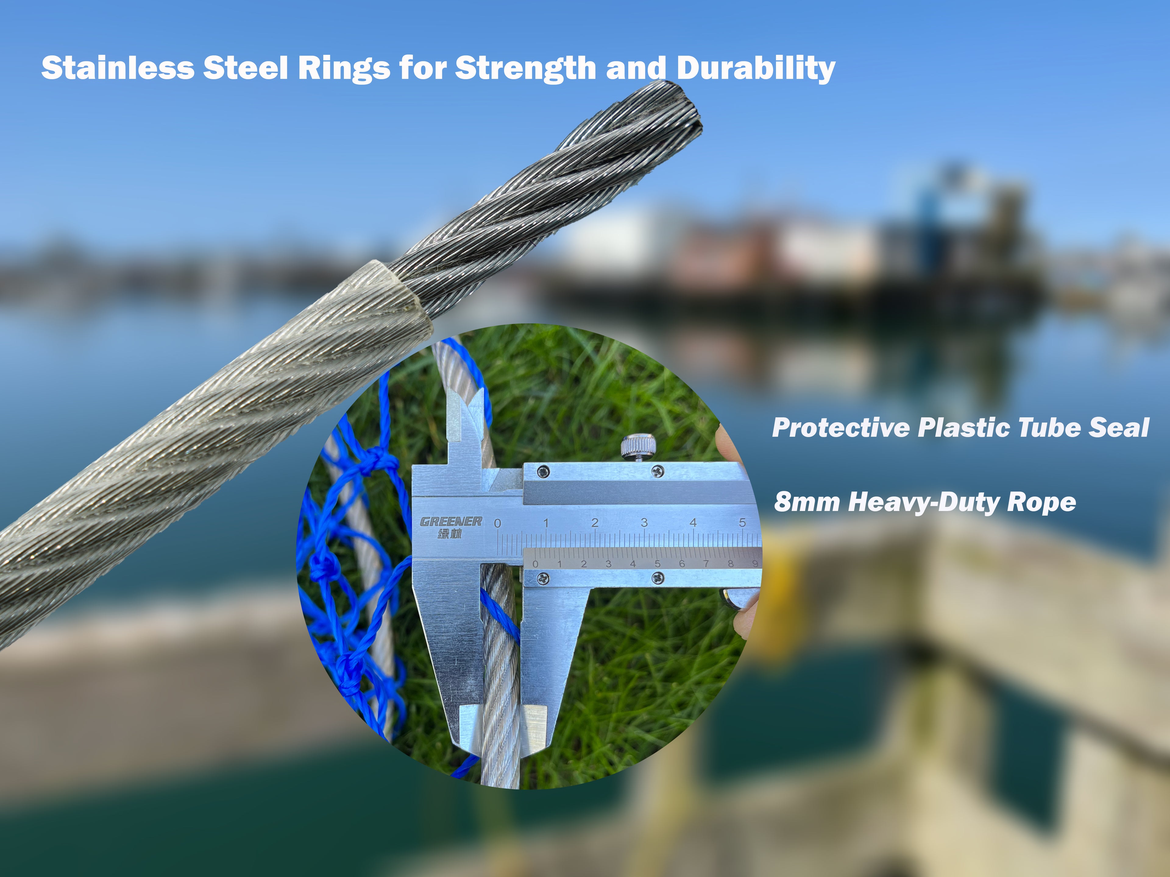 LUPUSH Crab Ring Trap Kit – Collapsible Stainless Steel Crab Net with 100ft Rope, Bait Bag, Clip & Ruler – 24”