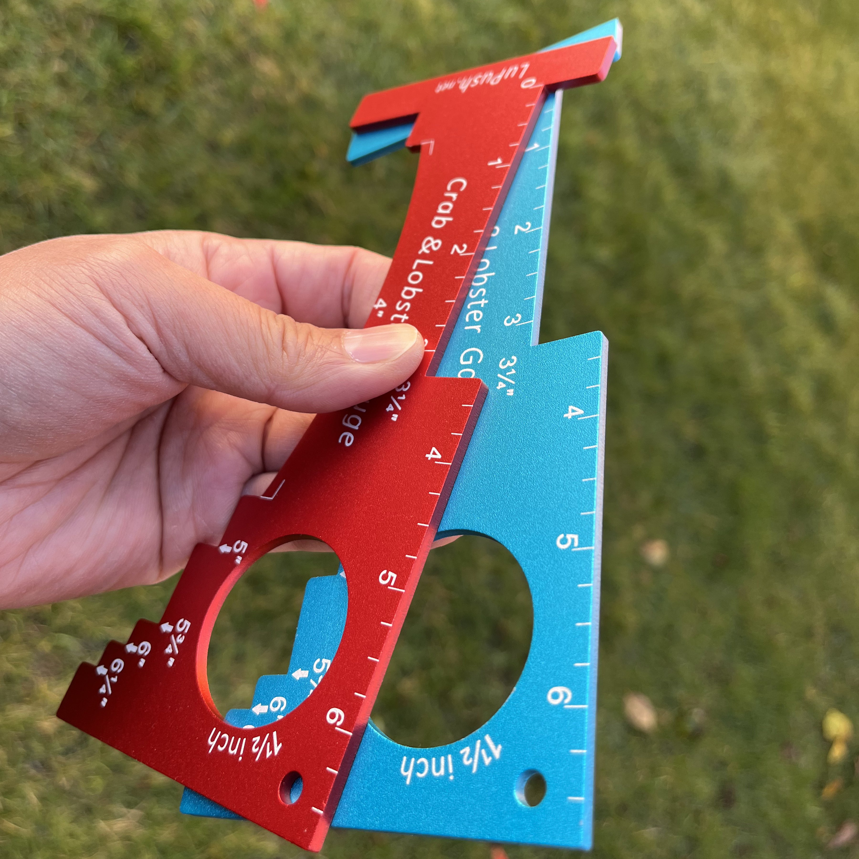 LuPush Crab Gauge & Lobster Ruler – 3mm Thick Aluminum