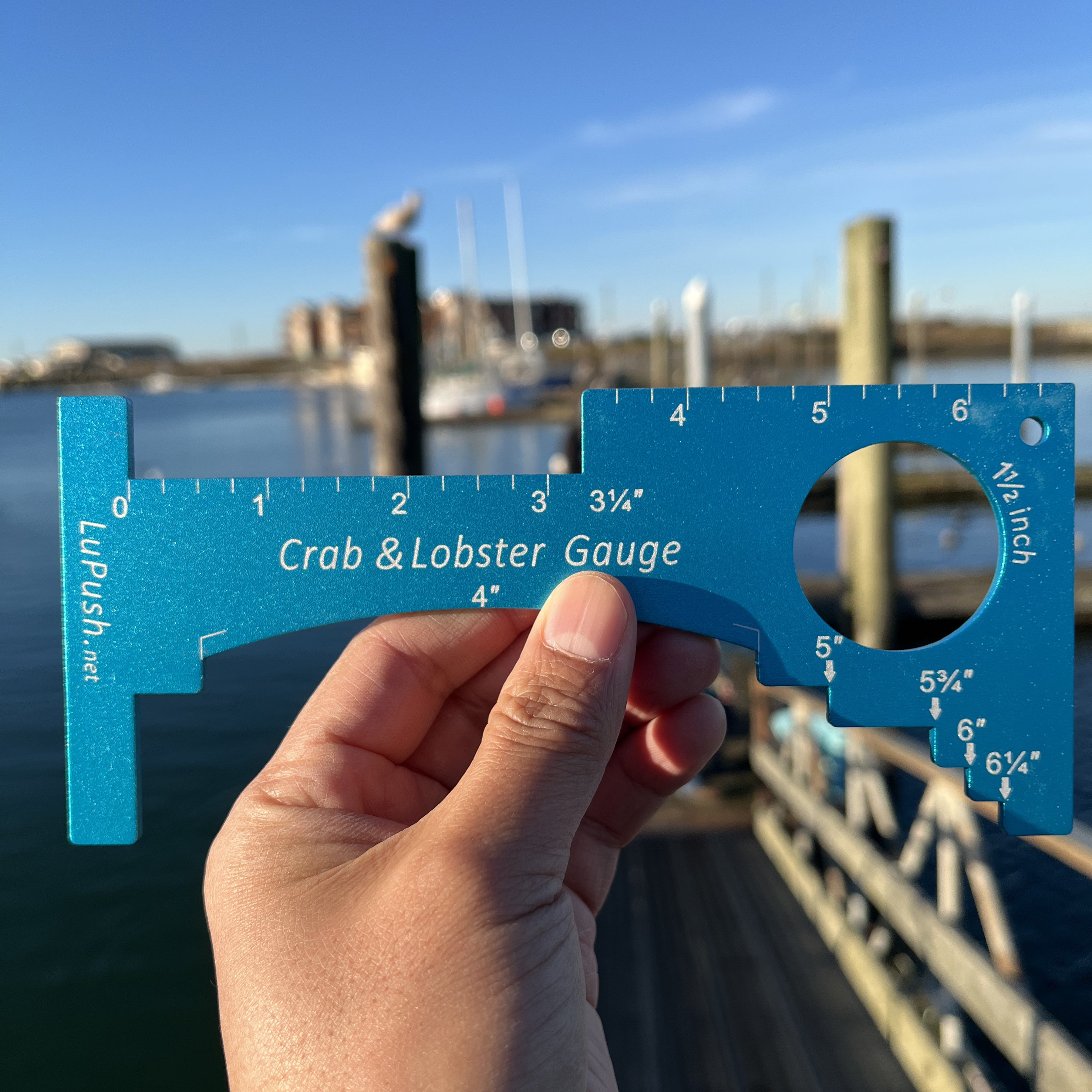LuPush Crab Gauge & Lobster Ruler – 3mm Thick Aluminum